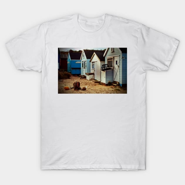 Beach Huts Hengistbury Head Dorset England T-Shirt by AndyEvansPhotos